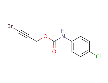 Molecular Structure of 135587-19-8 ((4-Chloro-phenyl)-carbamic acid 3-bromo-prop-2-ynyl ester)