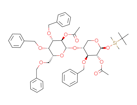 tert-Butyldimethylsilyl O-(2-O-Acetyl-3,4,6-tri-O-benzyl-β-D-galactopyranosyl)-(1-4)-2-O-acetyl-3-O-benzyl-β-D-xylopyranoside