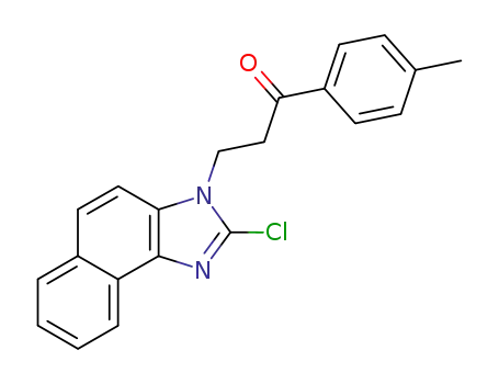 Molecular Structure of 79509-57-2 (2-chloro-3-(β-p-methylbenzoylethyl)naphtho<1,2-d>imidazole)