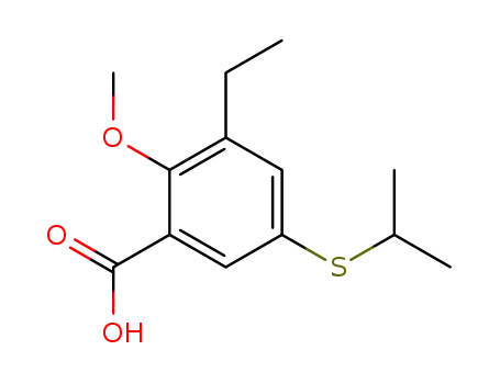 3-Ethyl-2-methoxy-5-(isopropylthio)benzoic acid