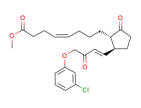 Molecular Structure of 95645-73-1 (methyl 1-homo-3,4-cis-didehydro-9,15-diketo-16-(m-chlorophenoxy)-17,18,19,20-tetranorprostenoate)