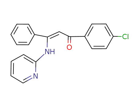 1-(p-Chlorophenyl)-3-phenyl-3-(pyrid-2-ylamino)-2-propen-1-one