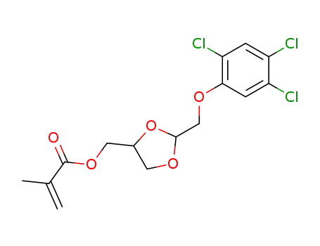 Molecular Structure of 78830-82-7 (2-(2,4,5-trichlorophenoxymethyl)-4-methacryloyloxymethyl-1,3-dioxolane)