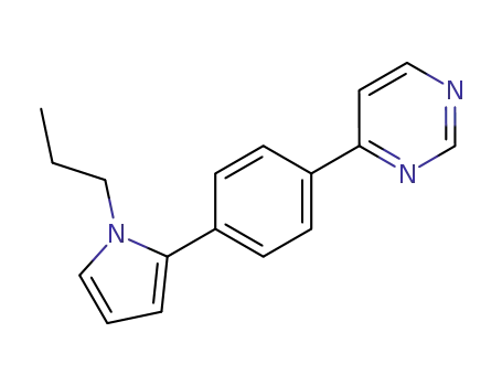 Molecular Structure of 145654-70-2 (4-(4-(1-n-propyl-2-1H-pyrryl)phenyl)pyrimidine)