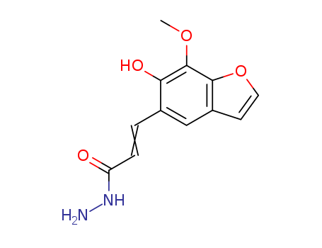 3-(6-hydroxy-7-methoxy-benzofuran-5-yl)prop-2-enehydrazide cas  7474-72-8