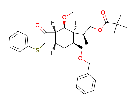 2,2-Dimethyl-propionic acid (S)-2-((1S,2S,3S,4S,6S)-4-benzyloxymethyl-2-methoxy-8-oxo-7-phenylsulfanyl-bicyclo[4.2.0]oct-3-yl)-propyl ester