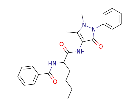 Molecular Structure of 81217-00-7 (BENZAMIDE, N-(1-(ANTIPYRINYLCARBAMOYL)PENTYL)-)