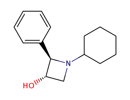 Molecular Structure of 32908-29-5 (3-Azetidinol, 1-cyclohexyl-2-phenyl-, trans-)