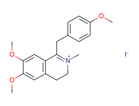 Isoquinolinium,3,4-dihydro-6,7-dimethoxy-1-[(4-methoxyphenyl)methyl]-2-methyl-,iodide