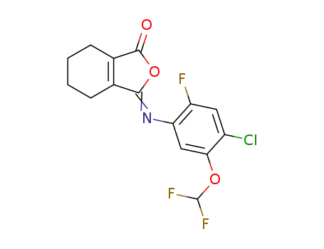 (3Z)-3-{[4-chloro-5-(difluoromethoxy)-2-fluorophenyl]imino}-4,5,6,7-tetrahydro-2-benzofuran-1(3H)-one
