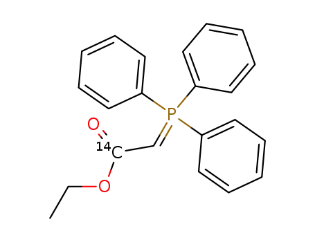 Molecular Structure of 31335-52-1 ((triphenyl-λ<sup>5</sup>-phosphanylidene)-[1-<sup>14</sup><i>C</i>]acetic acid ethyl ester)