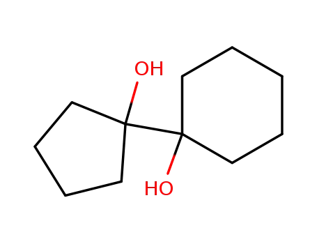 Molecular Structure of 20170-99-4 (1-(1-hydroxycyclopentyl)cyclohexan-1-ol)