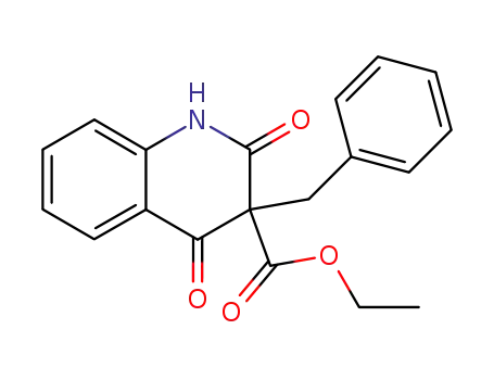 Molecular Structure of 81376-74-1 (3-Benzyl-3-ethoxycarbonyl-2,4(1H,3H)-quinolinedione)