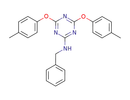 Molecular Structure of 79922-91-1 (Benzyl-(4,6-bis-p-tolyloxy-[1,3,5]triazin-2-yl)-amine)