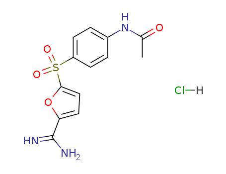 Acetamide, N-(4-((5-(aminoiminomethyl)-2-furanyl)sulfonyl)phenyl)-, monohydrochloride
