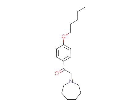 Molecular Structure of 88675-35-8 (Ethanone, 2-(hexahydro-1H-azepin-1-yl)-1-[4-(pentyloxy)phenyl]-)