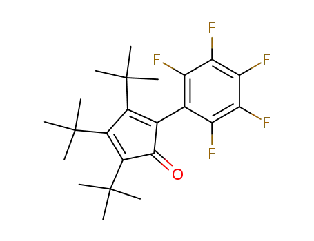 Molecular Structure of 85293-82-9 (2,3,4-Tri-tert-butyl-5-pentafluorphenyl-2,4-cyclopentadien-1-on)