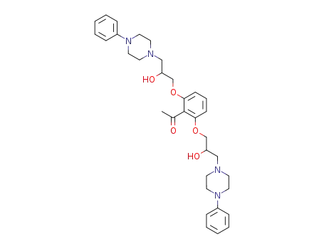 Molecular Structure of 87049-24-9 (1-{2,6-bis[2-hydroxy-3-(4-phenylpiperazin-1-yl)propoxy]phenyl}ethanone)