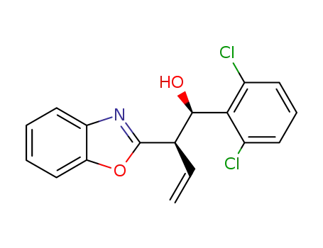Molecular Structure of 116058-97-0 ((1R,2R)-2-Benzooxazol-2-yl-1-(2,6-dichloro-phenyl)-but-3-en-1-ol)