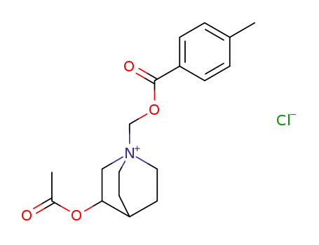 p-methylbenzoyloxymethyl-3-acetoxyquinuclidinium chloride