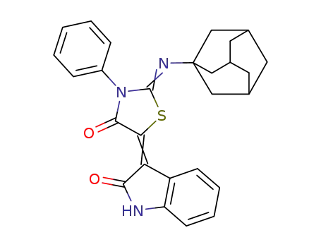 3-[2-[(Z)-Adamantan-1-ylimino]-4-oxo-3-phenyl-thiazolidin-(5Z)-ylidene]-1,3-dihydro-indol-2-one