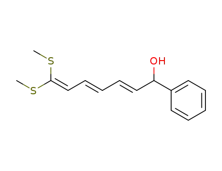 (2E,4E)-7,7-Bis-methylsulfanyl-1-phenyl-hepta-2,4,6-trien-1-ol