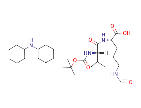 (S)-2-((S)-2-tert-Butoxycarbonylamino-3-methyl-butyrylamino)-5-formylamino-pentanoic acid; compound with dicyclohexyl-amine