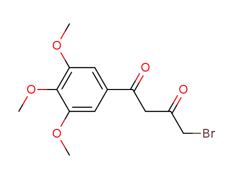 Molecular Structure of 344247-32-1 (4-Bromo-1-(3,4,5-trimethoxy-phenyl)-butane-1,3-dione)