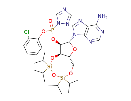 3',5'-O-(tetraisopropyldisiloxane-1,3-diyl)adenosine 2'-(2-chlorophenyl) phosphomonotriazolide