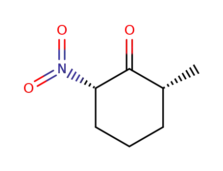 Molecular Structure of 80594-90-7 (Cyclohexanone, 2-methyl-6-nitro-, cis-)