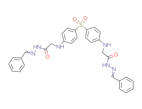 Molecular Structure of 114710-06-4 (p,p'-Bis(benzalhydrazinocarbonylmethylamino)diphenylsulphone)