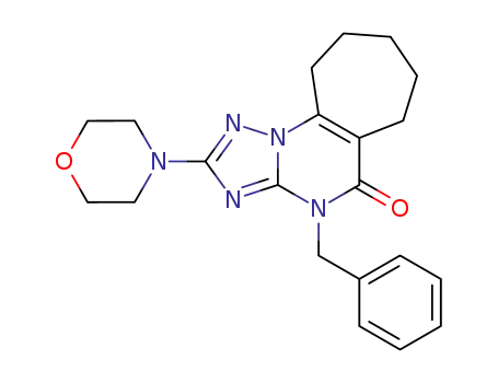 11-benzyl-5,6,7,8,9,11-hexahydro-2-morpholinocyclohepta<e><1,2,4>triazolo<1,5-a>pyrimidin-10-one