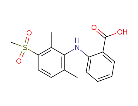 Molecular Structure of 10311-50-9 (Benzoic acid, 2-[[2,6-dimethyl-3-(methylsulfonyl)phenyl]amino]-)