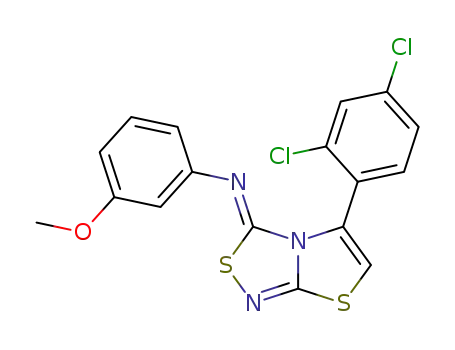 [5-(2,4-Dichloro-phenyl)-thiazolo[2,3-c][1,2,4]thiadiazol-(3Z)-ylidene]-(3-methoxy-phenyl)-amine