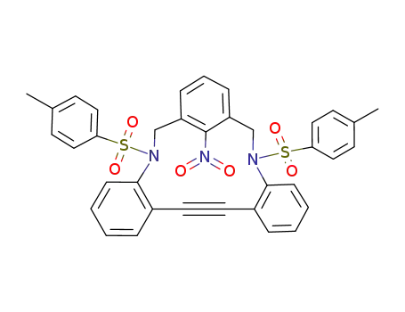 17,17,18,18-Tetradehydro-8-nitro-1,10-bis(p-tolylsulfonyl)-1,10-diaza<2>(1,3)benzeno<2>(1,2)benzeno<2>(1,2)benzenophan