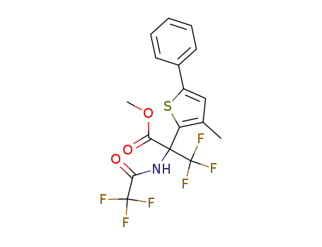 Molecular Structure of 126953-99-9 (2-(α-Carbomethoxy-α-trifluoroacetamidotrifluoroethyl)-3-methyl-5-phenylthiophene)