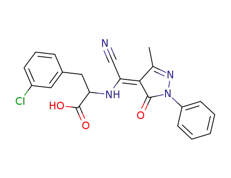 3-(3-Chloro-phenyl)-2-({cyano-[3-methyl-5-oxo-1-phenyl-1,5-dihydro-pyrazol-(4Z)-ylidene]-methyl}-amino)-propionic acid