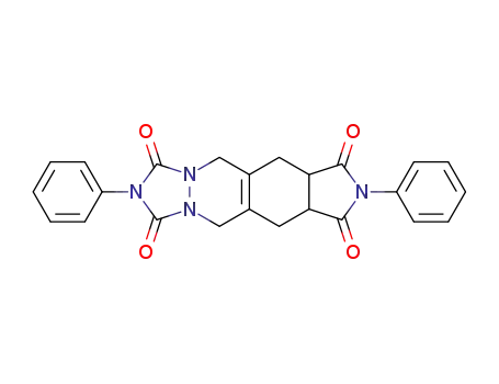 2,7-Diphenyl-4,5,5a,8a,9,10-hexahydro-2,3a,7,10a-tetraaza-dicyclopenta[b,g]naphthalene-1,3,6,8-tetraone