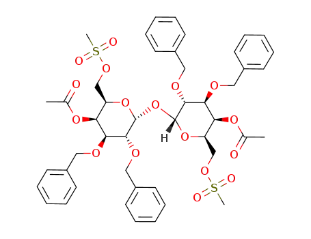 4,4'-di-O-acetyl-2,3,2',3'-tetra-O-benzyl-6,6'-di-O-(methylsulfonyl)-(α-D-galactopyranosyl α-D-galactopyranoside)