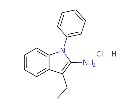 Molecular Structure of 138349-59-4 (1H-Indol-2-amine, 3-ethyl-1-phenyl-, monohydrochloride)
