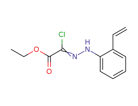 ethyl (2Z)-2-chloro-2-[(2-ethenylphenyl)hydrazinylidene]acetate