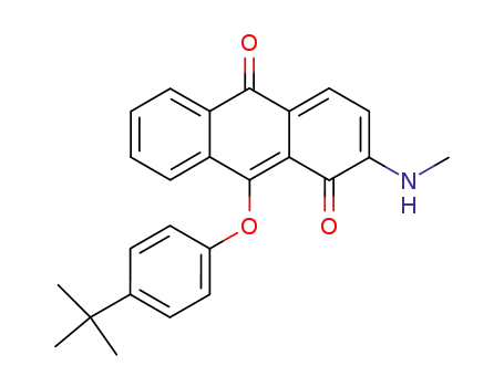 Molecular Structure of 65016-81-1 (1,10-Anthracenedione,
9-[4-(1,1-dimethylethyl)phenoxy]-2-(methylamino)-)