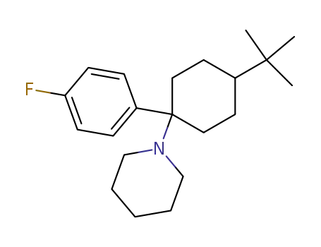 Piperidine, 1-[4-(1,1-dimethylethyl)-1-(4-fluorophenyl)cyclohexyl]-, trans-
