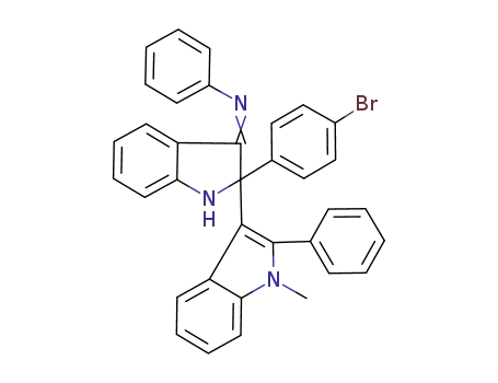 2,3-dihydro-2-(p-bromophenyl)-2-(1-methyl-2-phenylindol-3-yl)-3-phenylimino-1H-indole