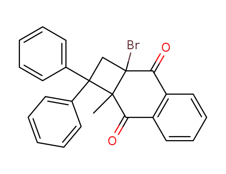 Cyclobuta[b]naphthalene-3,8-dione,
2a-bromo-1,2,2a,8a-tetrahydro-8a-methyl-1,1-diphenyl-