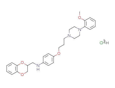 N-(2,3-dihydro-1,4-benzodioxin-2-ylmethyl)-4-{3-[4-(2-methoxyphenyl)piperazin-1-yl]propoxy}aniline trihydrochloride