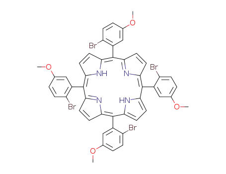 Molecular Structure of 105728-91-4 (5,10,15,20-tetrakis(2-bromo-5-methoxyphenyl)porphyrin)