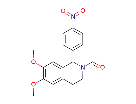 Molecular Structure of 119492-59-0 (6,7-Dimethoxy-1-(4-nitro-phenyl)-3,4-dihydro-1H-isoquinoline-2-carbaldehyde)
