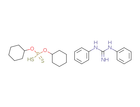 Molecular Structure of 135700-26-4 (Dithiophosphoric acid O,O'-dicyclohexyl ester; compound with N,N'-diphenyl-guanidine)