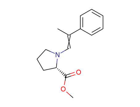 L-Proline, 1-(2-phenyl-1-propenyl)-, methyl ester, (E)- CAS No  144632-41-7